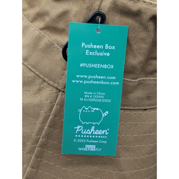 Pusheen Brown Bucket Hat Slow Down Sloth Box Spring 2022 Exclusive NWT - Picture 4 of 8